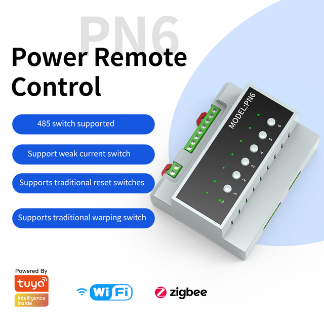 6way Intelligent Wifi ZigBee Power Control Switch PN6 Signal Controller