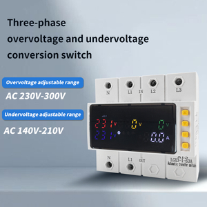 ATS Automatic Transfer Switch with Over/Under Voltage Protection 63A - Color Display, Raised Buttons, Overcurrent Guard