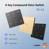 6-key Compound Voice Switch X1-6J Wall Switch Wifi Smart Switch