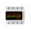 Three Phase Six-Display Over/Under Voltage Protector 63A - Color LCD, Raised Buttons, Comprehensive Protection