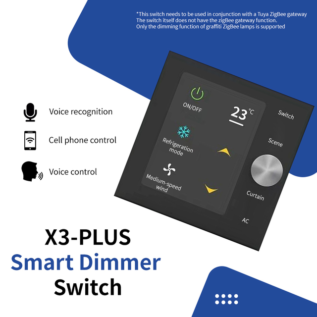 Multi-functional Smart Wall Switch LCD Display, Fan Switch, Air Conditioner Switch And Light Switch