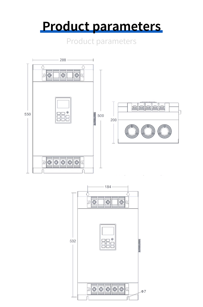 Side profile and robust wiring terminals of the 250A fire protection current limiter
