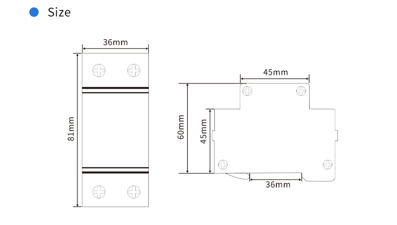 Smart Wifi Single Phase Three Display Overvoltage And Undervoltage Protector Size
